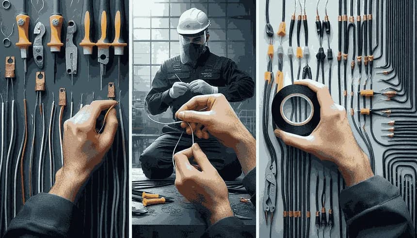 آموزش گام به گام عایق‌بندی اصولی و حرفه‌ای (نصب چسب برق و آپارات)